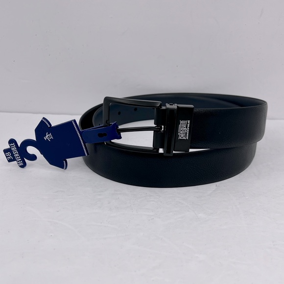 ORIGINAL PENGUIN MEN’S BLACK REVERSIBLE BELT, SMOOTH & TEXTURED BELT SIZE 38 - Picture 3 of 13